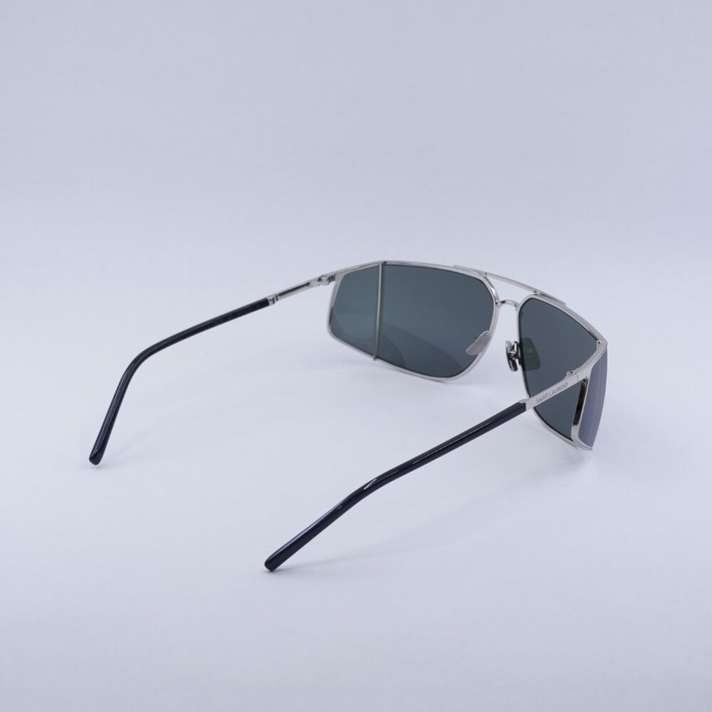 🕶️ New Saint Laurent SL750 002 Sunglasses - Silver Frame, Grey Frame - Picture 10 of 11